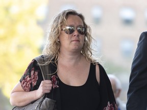 Carolyn Strom arrives at the Court of Appeal for Saskatchewan in Regina, Saskatchewan on Tuesday September 17, 2019. Strom was found guilty of professional misconduct by the Saskatchewan Registered Nurses Association in 2016 and handed the financial penalty.