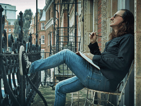 Former Rush member Geddy Lee in London, England, during the writing of his book, Geddy Lee's Big, Beautiful Book of Bass.