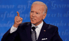 Democratic presidential nominee Joe Biden speaks at the first 2020 presidential debate on September 29, 2020.