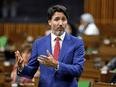 Prime Minister Justin Trudeau speaks during question period in the House of Commons, on Oct. 21.