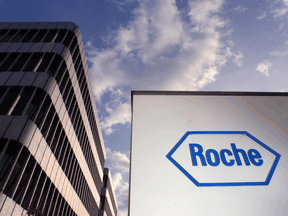 The headquarters of Swiss pharmaceutical company Roche in Basel, Switzerland.
