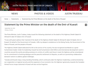 Screenshot_2020-10-06 Statement by the Prime Minister on the death of the Emir of Kuwait