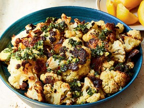 Roasted cauliflower with date-parsley gremolata from Eating Out Loud