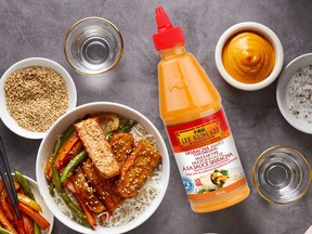 Cook a new family favourite meal this season, like a rice bowl featuring Lee Kum Kee’s Sriracha Mayo. SUPPLIED