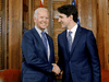 Prime Minister Justin Trudeau with U.S. Vice President Joe Biden during a meeting in Trudeau’s office on Parliament Hill, December 9, 2016.