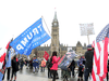 An anti-mask protest on Parliament Hill in Ottawa, August 29, 2020.