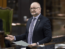 Justice Minister David Lametti speaks in the House of Commons on Nov. 19.