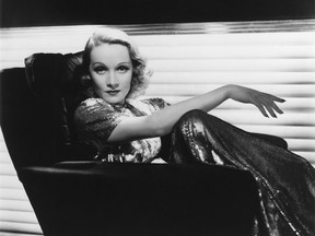 Actress Marlene Dietrich is seen in a circa 1937 photograph.