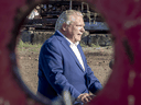 Ontario Premier Doug Ford speaks at Heddle Shipyards in Hamilton, on Thursday November 12, 2020.