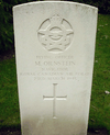 Morley Ornstein’s grave in Becklingen War Cemetery, Germany.