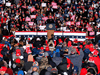 U.S. President Donald Trump speaks during a campaign rally at Gerald R. Ford International Airport on November 2, 2020, in Grand Rapids, Michigan.