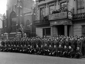 Ukrainian Canadian Servicemen’s Association in London, England, on November 11, 1945.