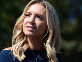 White House Press Secretary Kayleigh McEnany on Wednesday falsely claimed in tweets later hidden by warning labels that the president had won Pennsylvania.