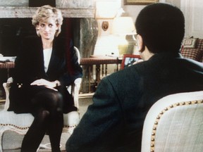 The Princess of Wales is interviewed by the BBC's Martin Bashir in the current affairs program, Panorama, on Nov. 20, 1995.