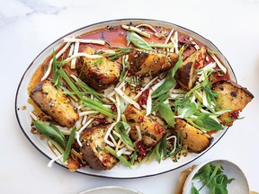 Roasted and pickled celery root with sweet chili dressing from Ottolenghi Flavor