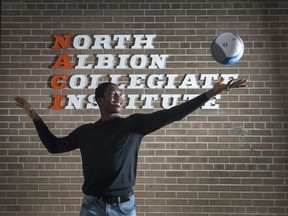 North Albion Collegiate Institute volleyball standout Azim Raheem has accepted a scholarship to Harvard, Thursday December 17, 2020.