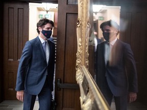 Prime Minister Justin Trudeau arrives for the tabling of a fiscal update in the House of Commons in Ottawa on Nov. 30.