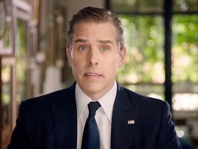 Hunter Biden, the son of president-elect Joe Biden, speaks by video feed during the  Democratic National Convention, on Aug. 20, 2020. Hunter Biden is the subject of a federal tax probe, it was revealed this week.