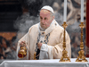 Pope Francis swings a thurible of incense around the altar at the beginning of a Holy Mass as part of World Youth Day on November 22, 2020 at St. Peter's Basilica in The Vatican.