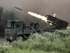 Multiple Launch Rocket System Thunderbolt-2000 fires rockets during the live-fire, anti-landing Han Kuang military exercise, which simulates an enemy invasion, in Taichung, Taiwan July 16, 2020.