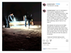 Photographer Ross Bernards posted images to Instagram on Monday of what he said were the object’s final moments that show there is nothing especially alien about the technology behind the sculpture: it appeared to be sheets of metal riveted to a hollow wooden scaffold.