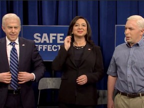 (L-r) Alex Moffat, Maya Rudolph and Beck Bennet on "Saturday Night Live." MUST CREDIT: NBC

NBC