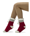 HUE Pom Pom Sport Stripe Reading Sock with Grippers  - HUE