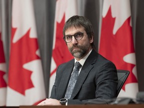 Minister of Canadian Heritage Steven Guilbeault is seen during a news conference in Ottawa, Friday, April 17, 2020.