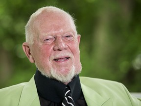 Don Cherry, seen in a file photo from 2019, is obviously unsuitable for the post of governor general as he likes people and is incapable of tantrums towards those "lower" than he is. In fact, for all his fame, he does not think he is better than those who do not have "fame," writes Rex Murphy.