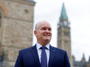 Conservative Party Leader Erin O'Toole at Parliament Hill in Ottawa on Nov. 19, 2020.