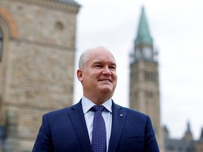 Conservative Party Leader Erin O'Toole is seen at Parliament Hill in Ottawa on Nov. 19, 2020.