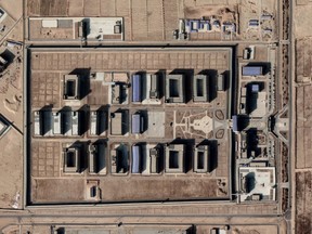 A "re-education camp" established by Chinese state authorities in Aksu, Xinjiang.