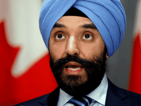 Navdeep Bains, the outgoing federal Minister of Innovation, Science and Industry.