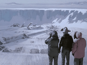 Kurt Russell, David Clennon and Charles Hallahan in The Thing.