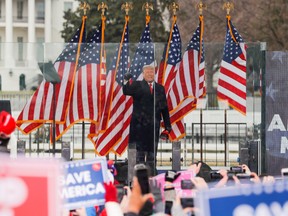 U.S. President Donald Trump holds a rally to contest the certification of the 2020 U.S. presidential election results by the U.S. Congress, in Washington, D.C., on Jan. 6.