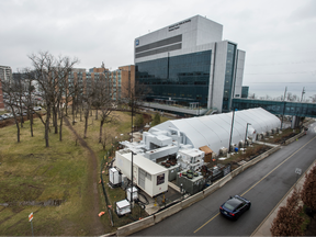 Burlington's Joseph Brant Hospital which has started admitting Covid 19 patients into it's tented addition building during the Covid 19 Pandemic, Tuesday January 5, 2021.