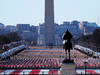 Thousands of U.S. flags are seen at the National Mall, to represent the people who are unable to travel to Washington for President-elect Joe Biden’s inauguration, January 19, 2021.