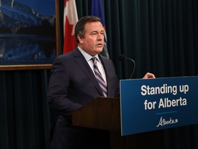 Premier Jason Kenney responds, from Calgary on Jan 20, 2021, to the cancellation of the Keystone XL pipeline’s permit by US President Joe Biden.