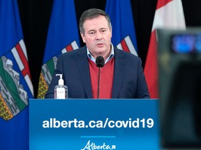 Premier Jason Kenney speaks about holidays rules during a COVID-19 update from Edmonton on Tuesday, December 22, 2020, an update on COVID-19 and the ongoing work to protect public health.