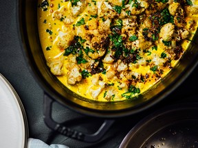 Roasted cauliflower in turmeric kefir from The Flavor Equation