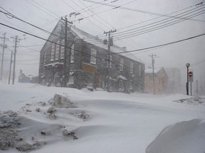 A snow storm hits St. John’s, N.L., on Jan. 17, 2020.