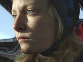 Extreme sports in extreme close-up: Deragh Campbell in Anne at 13,000 Feet.