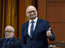 Justice Minister David Lametti gives a thumbs up as he votes in favour of a motion on Bill C-7, medical assistance in dying, in the House of Commons on Parliament Hill in Ottawa, on Thursday, Dec. 10, 2020.