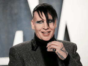 Marilyn Manson at the Vanity Fair Oscar party in Beverly Hills, February 9, 2020.