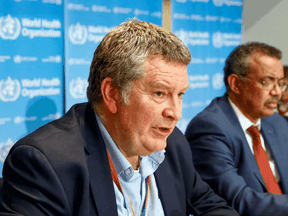 Mike Ryan, executive director of the World Health Organization's emergencies program, speaks at a news conference on the novel coronavirus in February 2020.