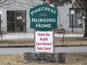 Pinecrest Nursing Home, the scene of a large COVID-19 outbreak in Ontario early in the pandemic.
