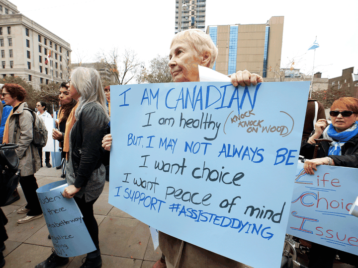  A rally in support of support of medically assisted dying, in Toronto on October 15, 2014.