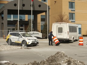 This Radisson Hotel in Toronto is used as a quarantine centre for travellers.