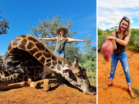 Merelize Van Der Merwe with her "trophy."