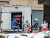 Travellers arrive at mandatory quarantine hotel Four Points by Sheraton and Element Toronto Airport during the COVID-19 pandemic, Monday February 22, 2021.